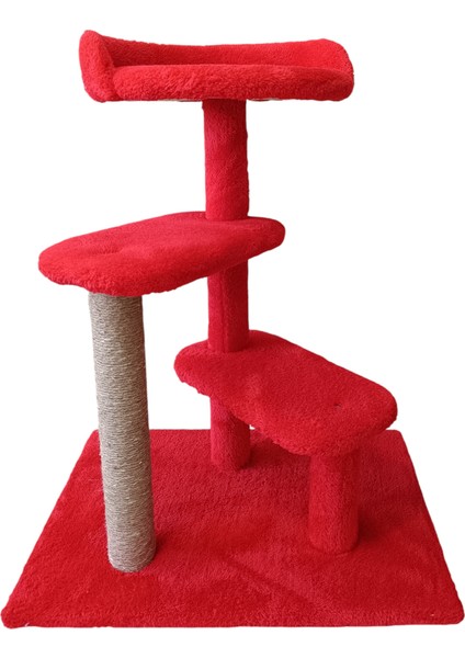 Astra Kırmızı Kedi Tırmalama ve Uyku Evi