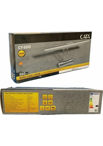 7W Beyaz Kuğu LED Aplik (Krom Kasa)