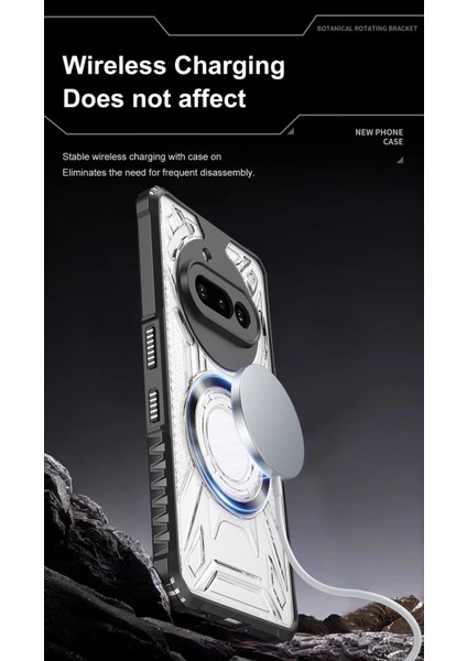 Case For Nothing Phone 3A Pro Için Manyetik Halkalı Şeffaf Akrilik Darbeye Dayanıklı Koruyucu Kılıf-Yeşili (Yurt Dışından) indirimleri