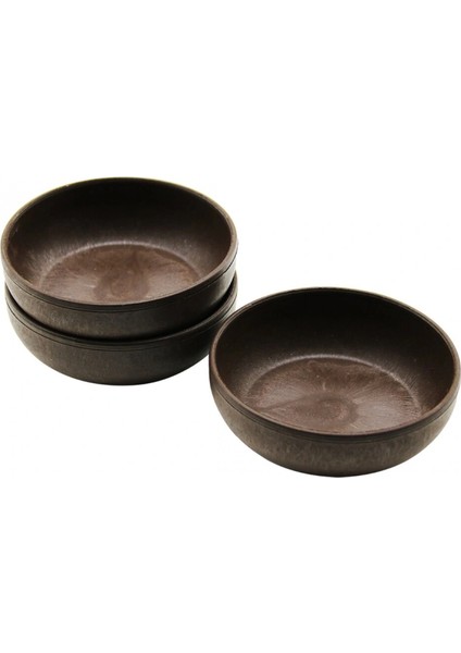 3pcs Naturel Plastik Çerezlik Çap: 10CM - Derinlik: 3cm (4887)
