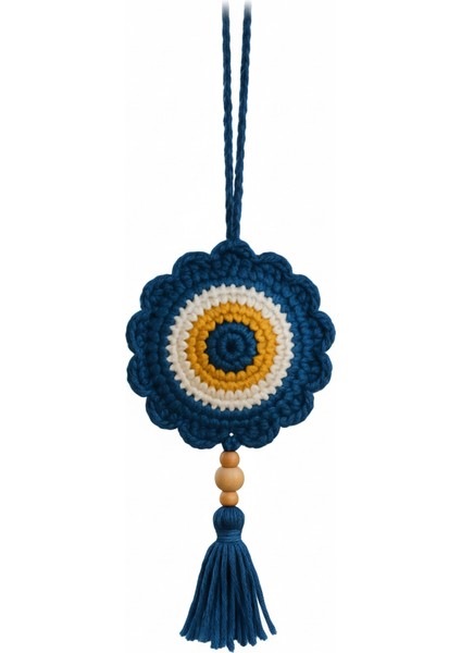 Bebek Amigurumi % 100 El Örgüsü Beşik ve Puset Nazar Boncuğu