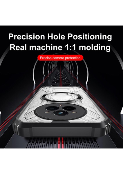 Case For Realme 14X Için Manyetik Halkalı Şeffaf Akrilik Darbeye Dayanıklı Koruyucu Kılıf-Siyah (Yurt Dışından) fırsatları