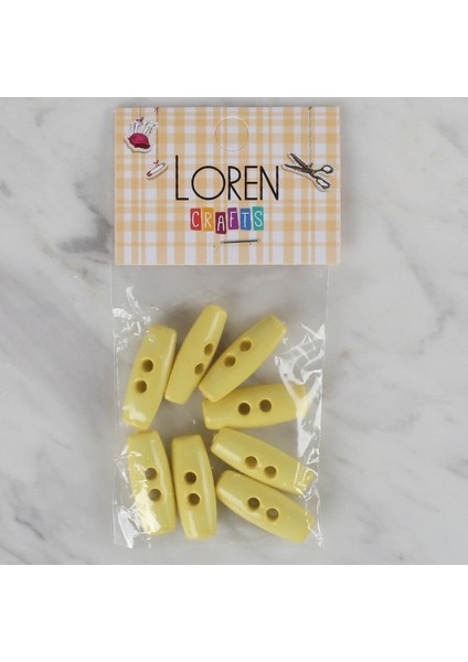 Loren Crafts Sarı 8 Li Çoban Düğmesi - 67