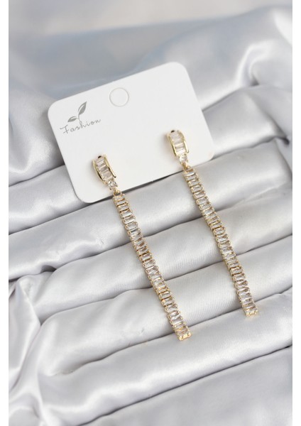 Su Yolu Baget Pirinç Kadın Küpe