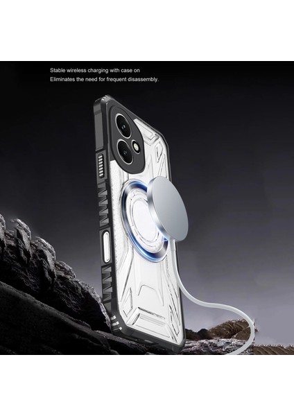 Case For Honor 400 Için Manyetik Halkalı Şeffaf Akrilik Darbeye Dayanıklı Koruyucu Kılıf-Siyah (Yurt Dışından) indirimleri