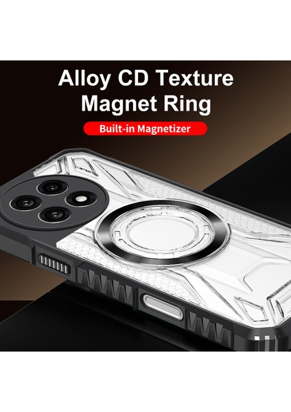 Case For Oneplus 13R Için Manyetik Halkalı Şeffaf Akrilik Darbeye Dayanıklı Koruyucu Kılıf-Siyah (Yurt Dışından) modelleri