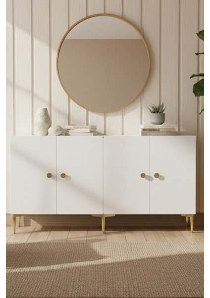 KA1517B- Sımple Konsol, Tv Sehpası 150CM Beyaz