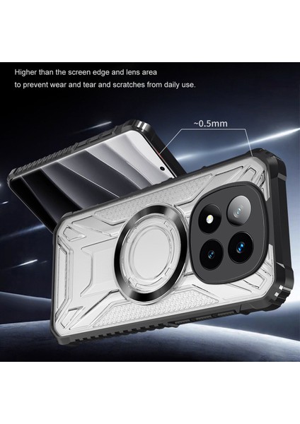 Case For Xiaomi Redmi Note 13 Pro 5g Için Manyetik Halkalı Şeffaf Akrilik Darbeye Dayanıklı Koruyucu Kılıf-Mavi (Yurt Dışından) modelleri