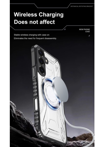 Case For Samsung Galaxy S25 Için Manyetik Halkalı Şeffaf Akrilik Darbeye Dayanıklı Koruyucu Kılıf-Siyah (Yurt Dışından) indirimleri