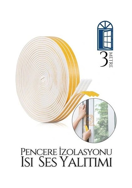 Bx Pencere Ses Isı Yalıtım Sünger Bant 3 Metre