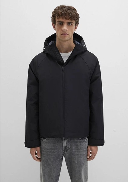 Su İtici Kapüşonlu Siyah Mont 0110615-71379 fiyatları