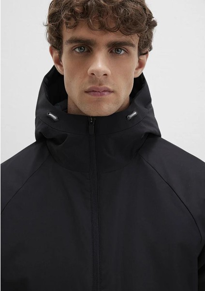 Su İtici Kapüşonlu Siyah Mont 0110615-71379 indirimleri