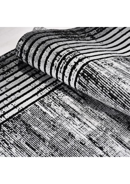 Vitolazio Çerçeveli Siyah Akrilik Kaydırmaz Tabanlı Makine Halısı fırsatları