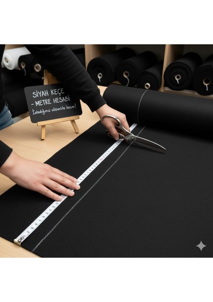 Metrelik Siyah Keçe malzeme kumaş 100X100 1.KALİTE KEÇE HOBBY MALZEMESİ 2 mm keçe kumaş modelleri