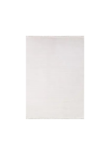 Centroni Modern Bej Triko Akrilik Pamuk Tabanlı Makine Halısı