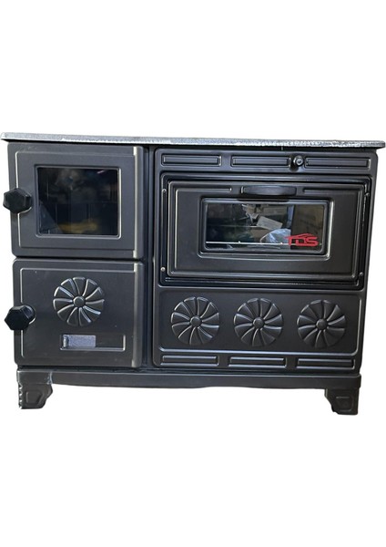 Tds Fırınlı Kuzine Soba Döküm Yanma Hazneli Mat Siyah modelleri