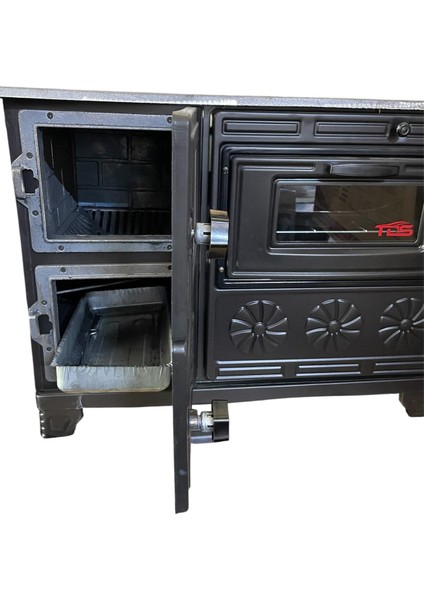 Tds Fırınlı Kuzine Soba Döküm Yanma Hazneli Mat Siyah indirimleri