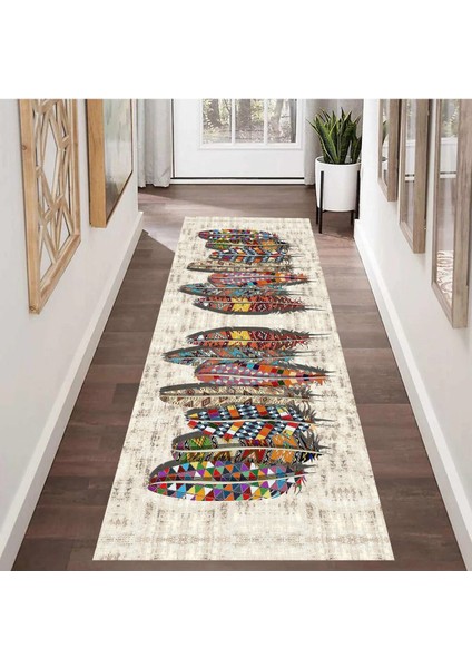 Bej Tüy Desenli Uzun Koridor ve Antre Halısı, Şık ve Konforlu Yolluk fiyatları