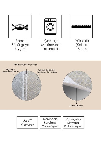 Bej Tüy Desenli Uzun Koridor ve Antre Halısı, Şık ve Konforlu Yolluk