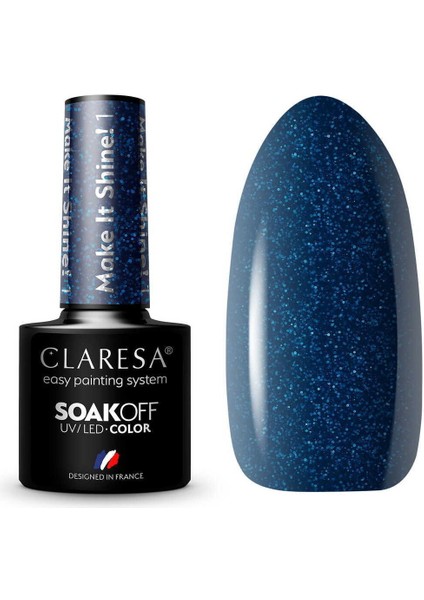 Kalıcı Oje Make It Shine Parıltılı Lacivert 01 5gr