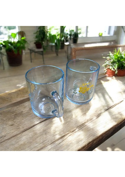 Rosery Kulplu Bardak 2li (Çiçek Desenli) 330 cc fiyatları