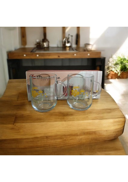 Rosery Kulplu Bardak 2li (Çiçek Desenli) 330 cc indirimleri