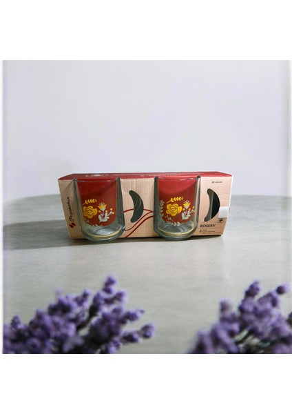 Rosery Kulplu Bardak 2li (Çiçek Desenli) 330 cc