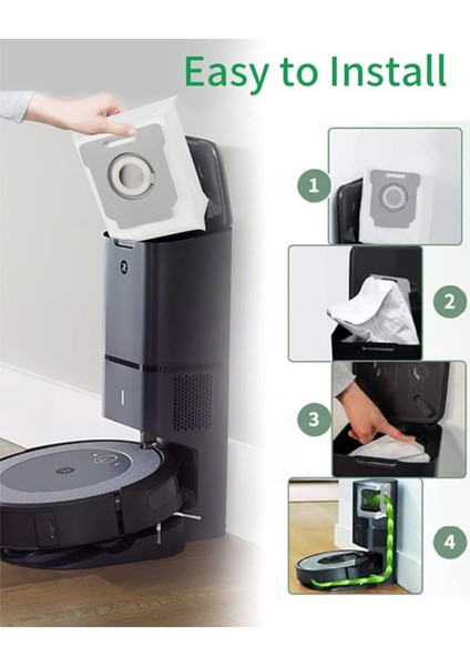 Irobot Roomba E & I Serisi I7+I3+I4+I6+I8+J7+/plus,e5 E6 E7 Için Toz Torbası Yedek Seti-3 Adet indirimleri