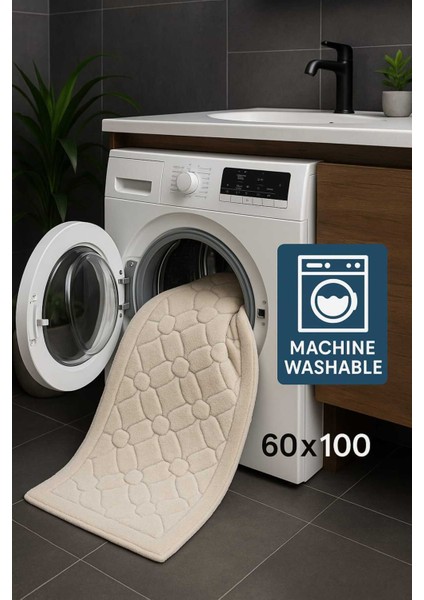 Yumuşak Pamuklu Banyo Paspası Çakıltaşı 2'li Takım, 60X100 ve 50X60 Cm, Gri fiyatları