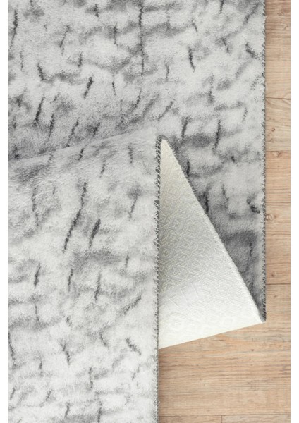 Gri Desenli Peluş Saçaklı Kaymaz Halı, Yıkanabilir, Antre ve Hol Kullanımı Için fiyatları