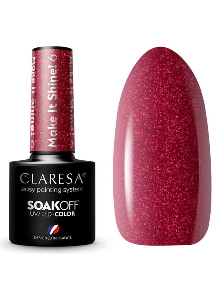 Kalıcı Oje Make It Shine Parıltılı Kırmızı 06 5gr