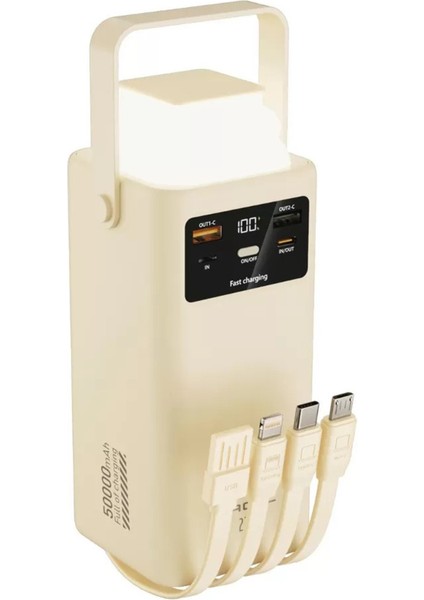 PW_113 50000 Mah 4lü Kablolu Powerbank | Fenerli