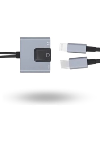 Büro Ev Ofis Cihazları Için Ios-Usbc 3hub Aux Ethernet Çevirici