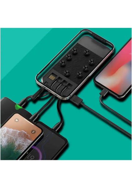 Lkp-49 10.000MAH , 5W , Mikro , Lightning Kablolu , LCD Göstergeli Kablosuz Şarjlı Powerbank indirimleri
