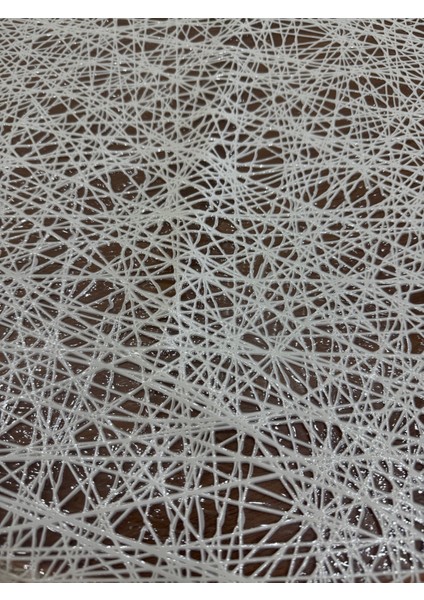 Şeffaf Desenli Yuvarlak Masaörtüsü 137CMÇAPINDA Kremhasır indirimleri