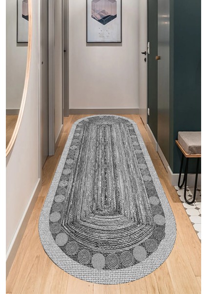 Renkli Dijital Baskılı Kaymaz Modern Mutfak ve Salon Halısı Yolluk