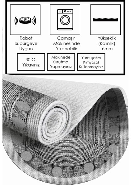 Renkli Dijital Baskılı Kaymaz Modern Mutfak ve Salon Halısı Yolluk fırsatları