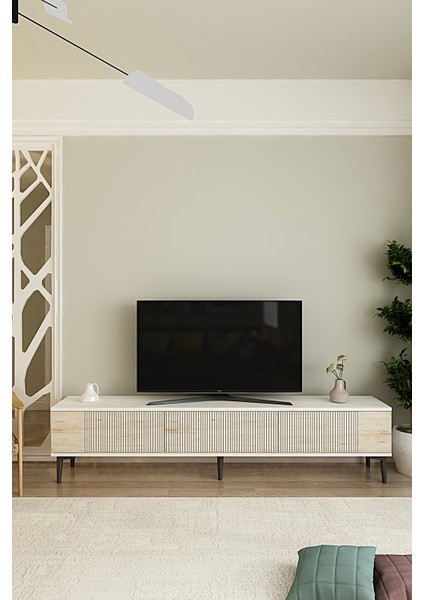 TSA1803BT- Corsa Tv Stand, Tv Sehpası 180CM Beyaz- Traverten fiyatları