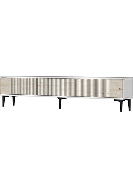 TSA1803BT- Corsa Tv Stand, Tv Sehpası 180CM Beyaz- Traverten