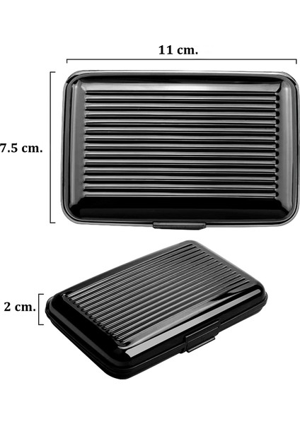 Alüminyum Kartlık - Çok Gözlü Kartvizitlik - Kapaklı Kredi Kartlık - Kapaklı Kartlık Cüzdan - Kapaklı Kart Düzenleyici - Kart Koruyucu