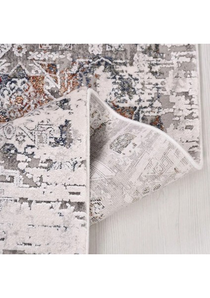 Bonn Klasik Göbekli Gri Viskon ve Akrilik Makine Halısı modelleri