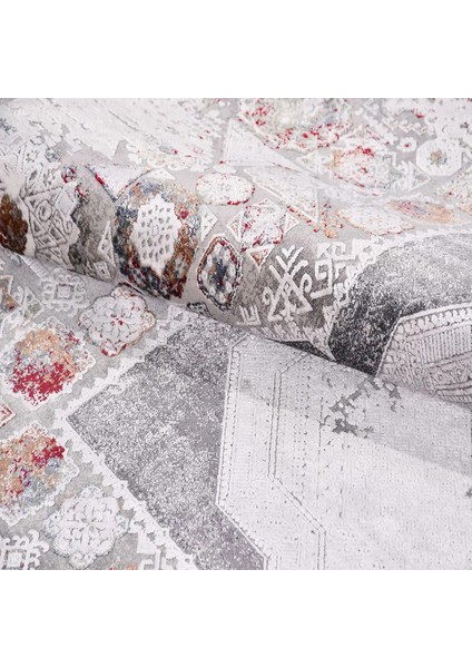 Bonn Klasik Göbekli Gri Viskon ve Akrilik Makine Halısı indirimleri