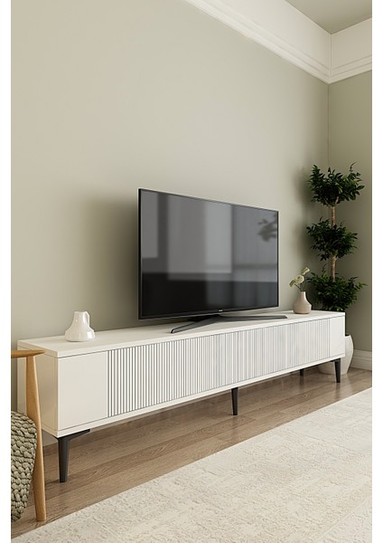 TSA1803B- Corsa Tv Stand, Tv Sehpası 180CM Beyaz