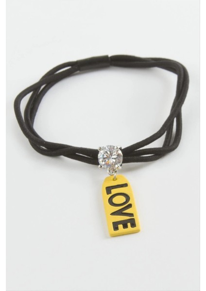 Love Yazılı Tek Taş Lastikli Toka fiyatları