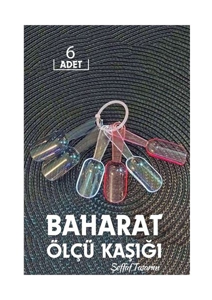 6 Lı Şeffaf Baharat Kaşığı Camino Design
