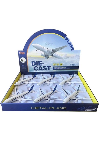 HW-180 2830 Blue Cb Işıklı Sesli Metal Yolcu Uçağı fiyatları