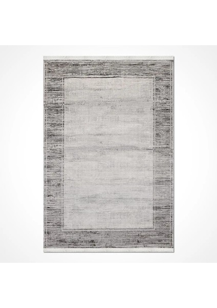 Fiume Çerçeveli Gri Polyester Kaydırmaz Taban Makine Halısı fiyatları