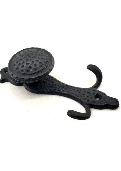 Antika Tarz Dekoratif Pirinç Portmanto Askı - 150X72 Mm, Oksit - Lisinya