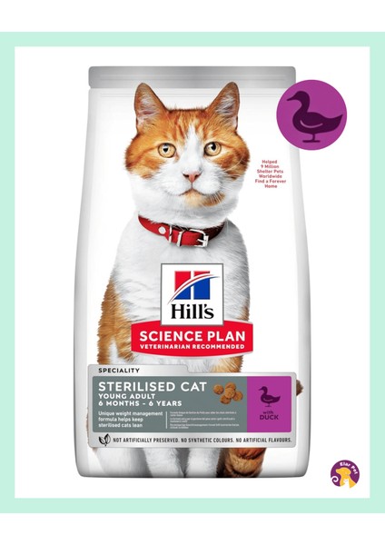 Science Plan Kısırlaştırılmış Ördek Etli Yetişkin Kedi Maması 3 kg