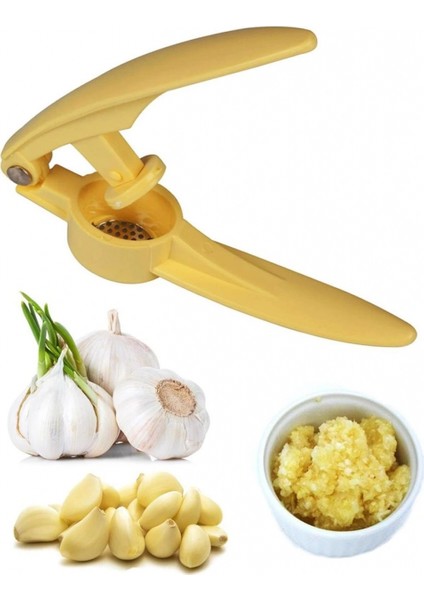 Pratik Kolay Yıkanabilir Sarımsak Ezme Aparatı Sarımsak Ezici Pres (4887)